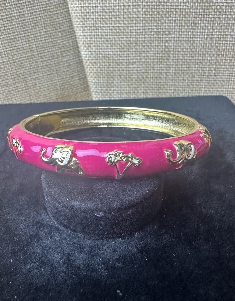 Sequin Nordstrom Multicolor Gold Tone Statement Enamel Bangle Elephant # 343